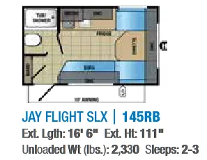Jayco Jay Flight SLX 145RB floor plan