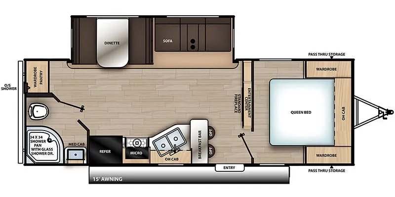 Forest River Aurora 24RBS floor plan