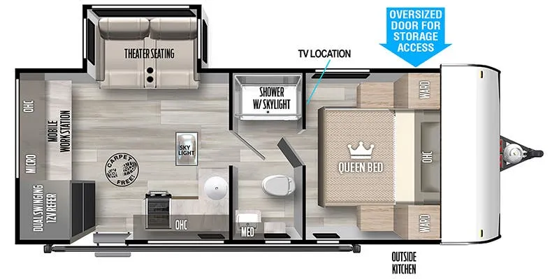 Forest River Wildwood FSX 163RDSK floor plan