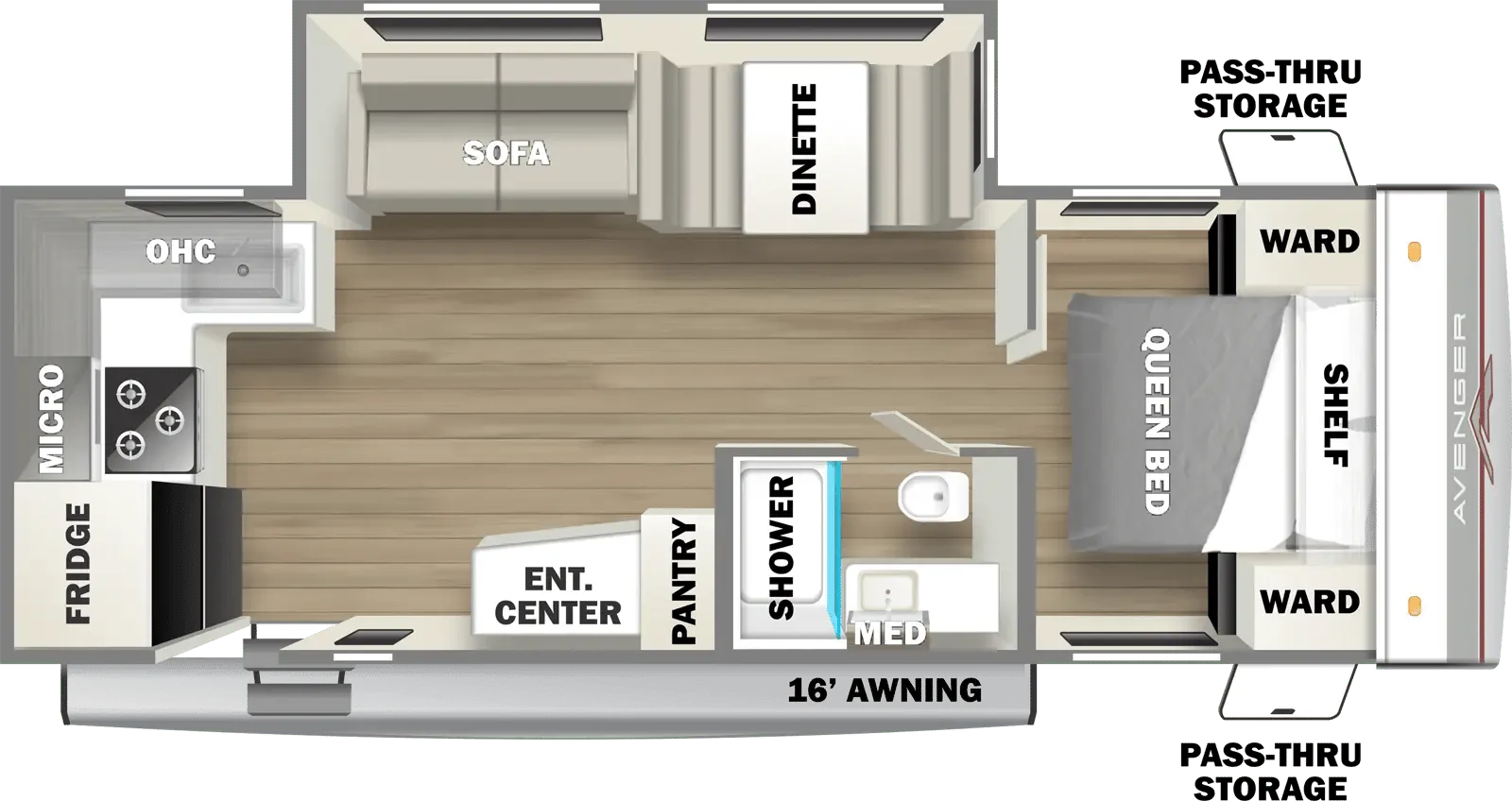 2024 Prime Time Avenger 24RKSLE - Floor plan