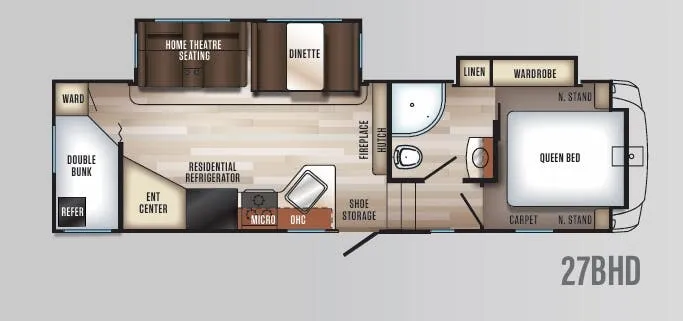 Forest River Sabre 27BHD floor plan