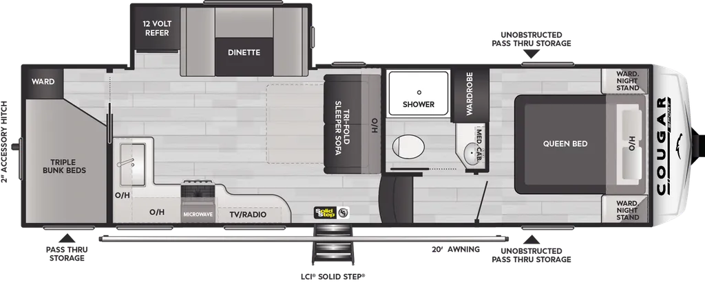 2024 Keystone Cougar Sport 2700BH floor plan