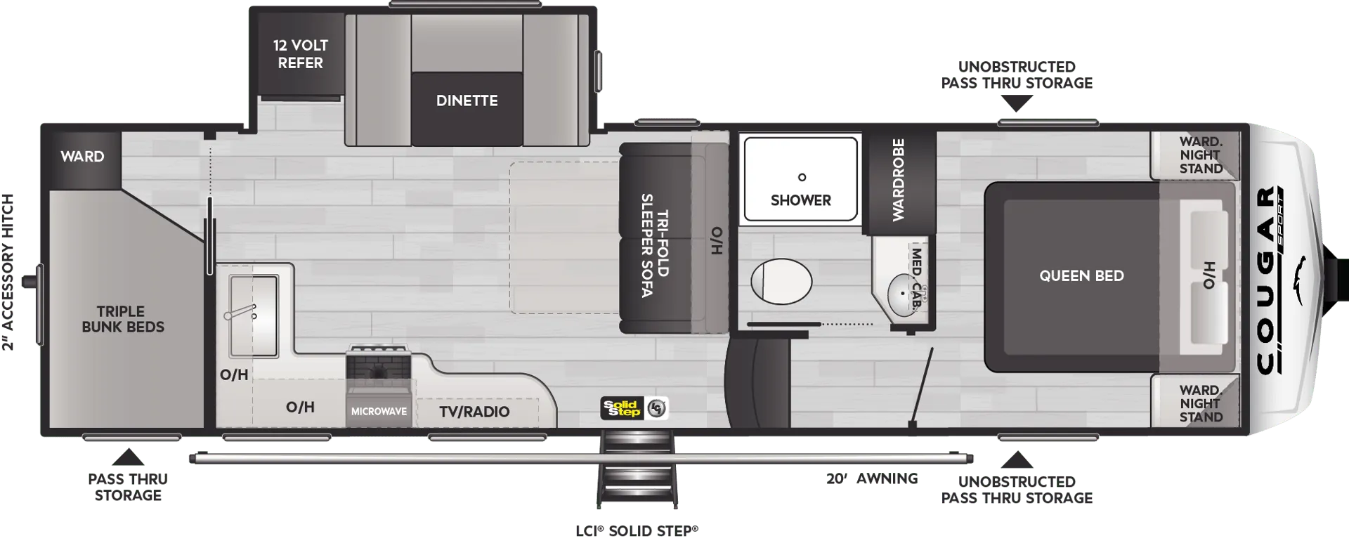 2024 Keystone Cougar Sport 2700BH - Floor plan