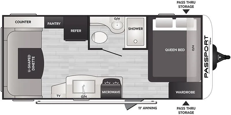 2025 Keystone Passport Classic 190RD - Floor plan