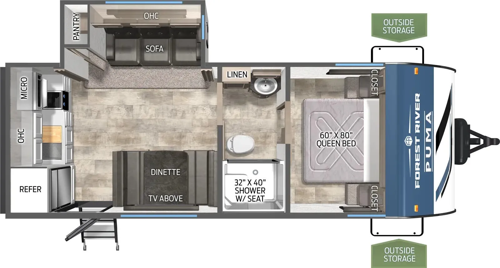 Palomino Puma 227RK floor plan