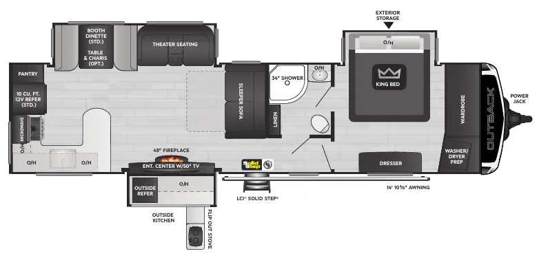 Keystone Outback 332ML floor plan