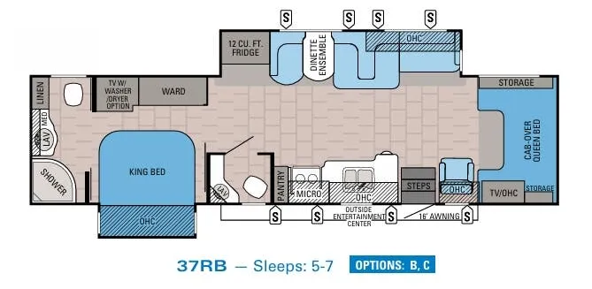 Jayco Seneca 37RB floor plan