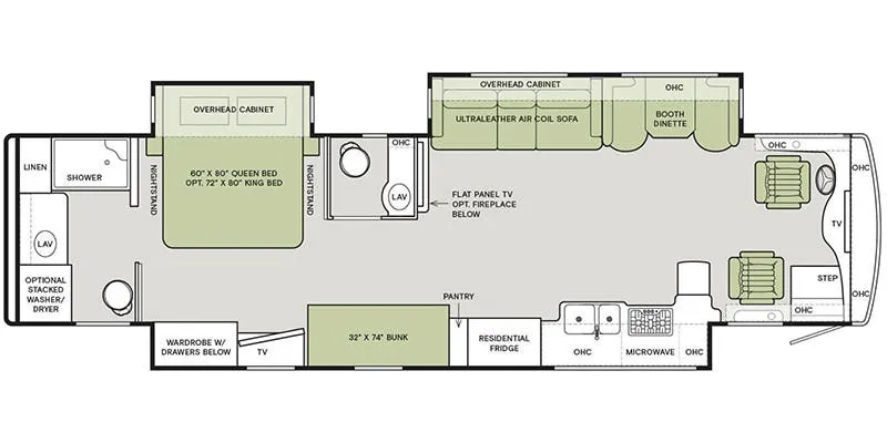 2020 Tiffin Allegro Red 38 KA - Floor plan