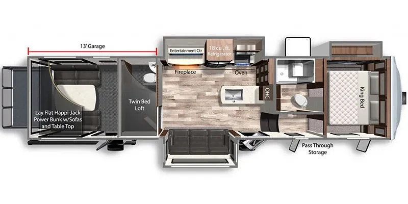 2022 Dutchmen Voltage Triton 3571 floor plan