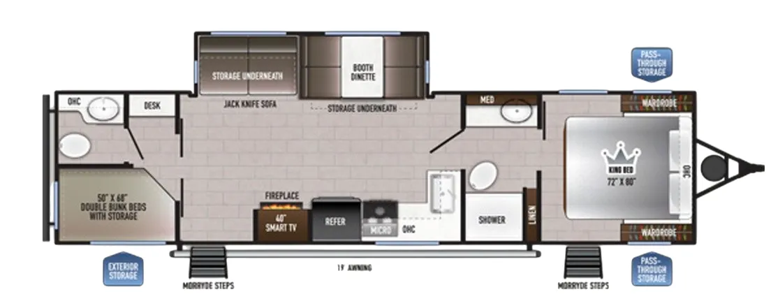 East to West Della Terra 300DB floor plan