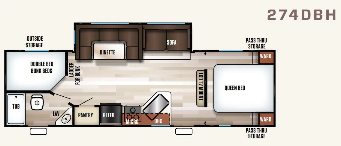 Forest River Cherokee Patriot Edition 274DBH floor plan