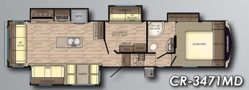 CrossRoads Cruiser 3471MD floor plan