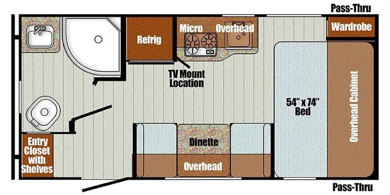 2026 Gulf Stream RV Vintage Cruiser 17SCD - Floor plan