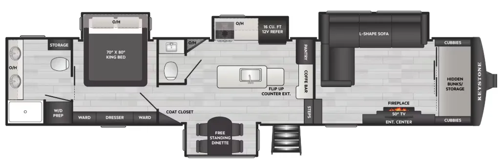 2026 Keystone Sprinter 3800FLB - Floor plan