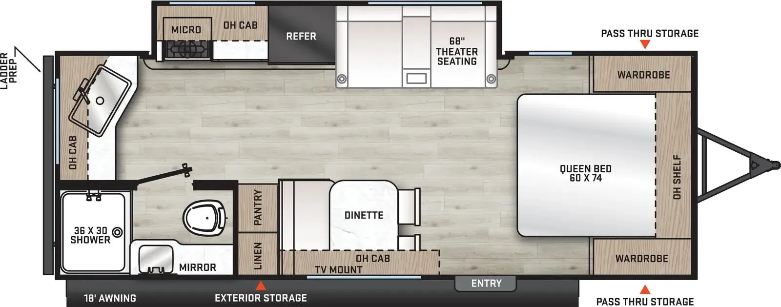 Coachmen Catalina Summit Series 8 8 221MKE floor plan