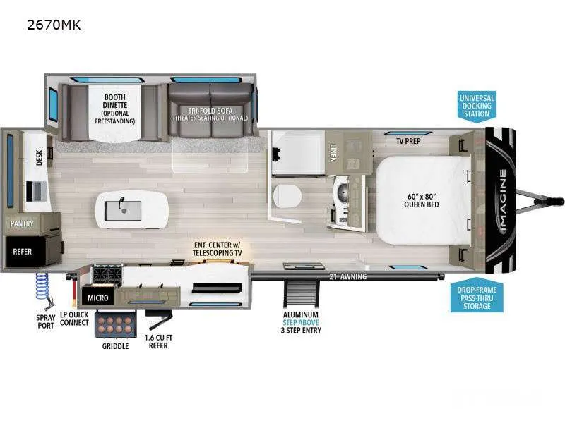 2023 Grand Design Imagine 2670MK floor plan
