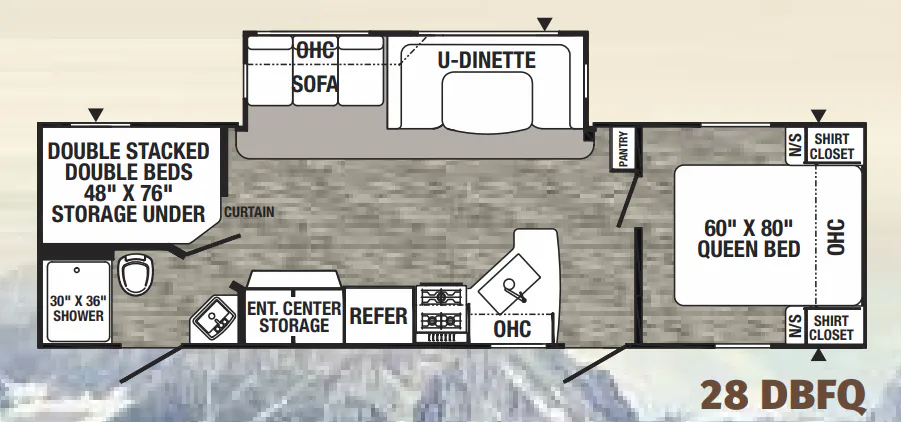 Palomino Puma 28DBFQ floor plan