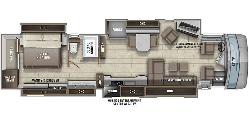 Entegra Coach Aspire 42DEQ floor plan