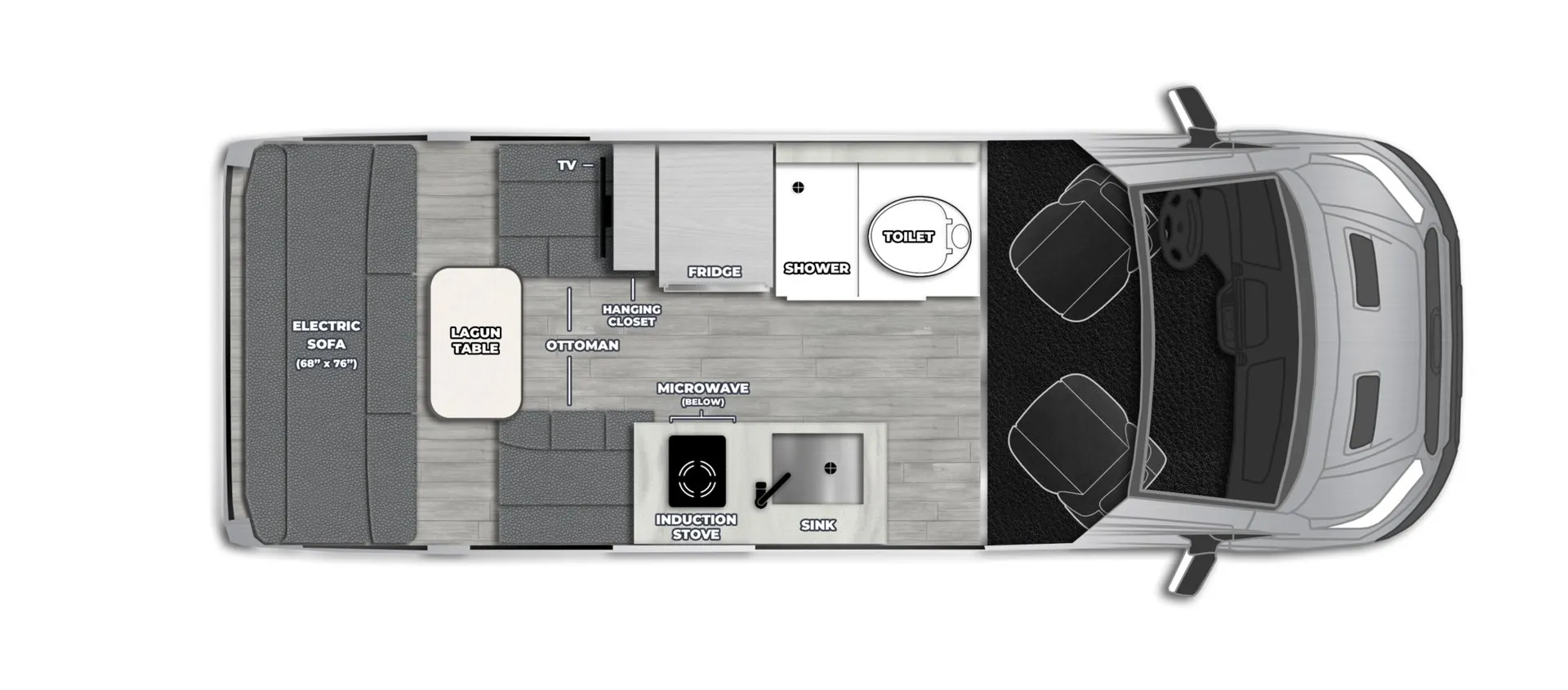 Pleasure-Way Ontour 2.0 20 BASE floor plan