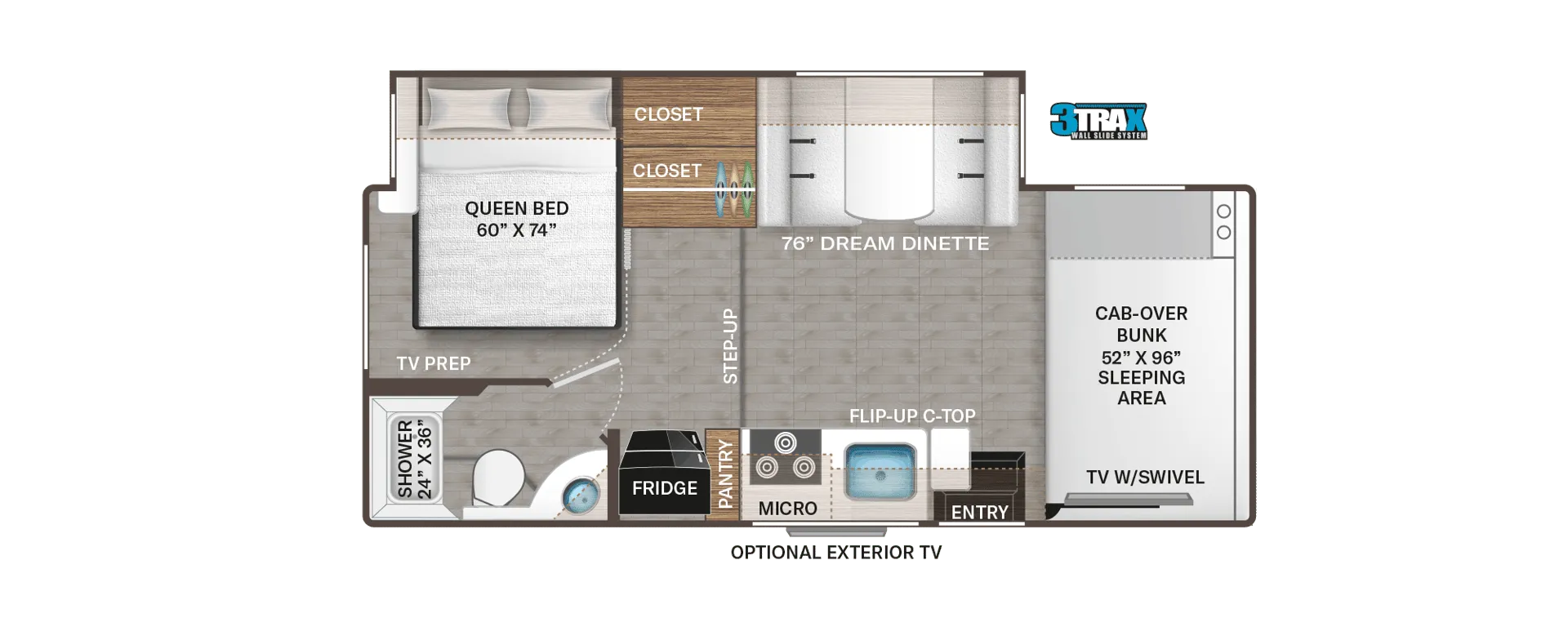 Thor Motor Coach Four Winds 24F floor plan