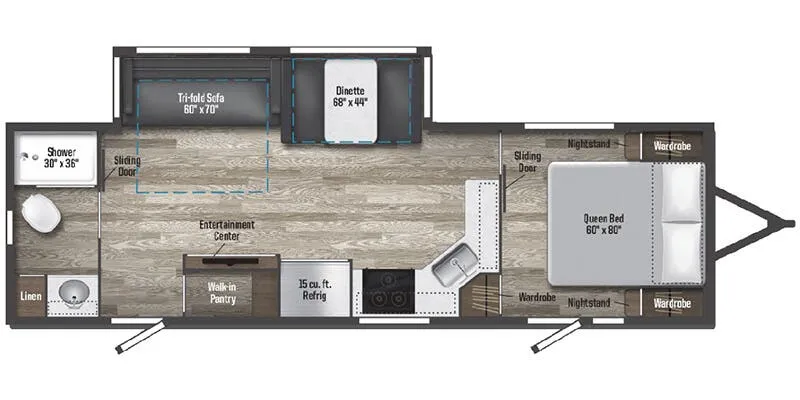 2024 Winnebago Voyage 2831RB - Floor plan