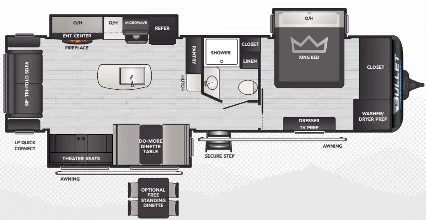 Keystone Bullet Premium 310RES floor plan