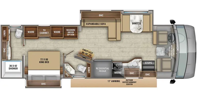 2020 Jayco Precept Prestige 36U floor plan