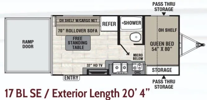 Coachmen Freedom Express Select 17BLSE floor plan