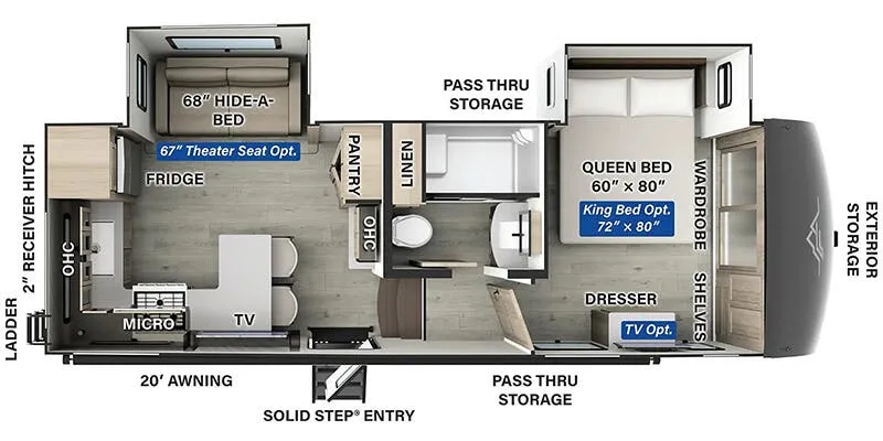 2025 Forest River Flagstaff Classic F281RK - Floor plan