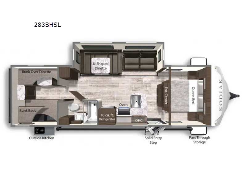 2022 Dutchmen RV Kodiak Ultra-Lite 283BHSL - Floor plan