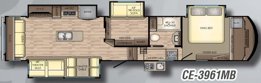 CrossRoads Cameo 3961MB floor plan