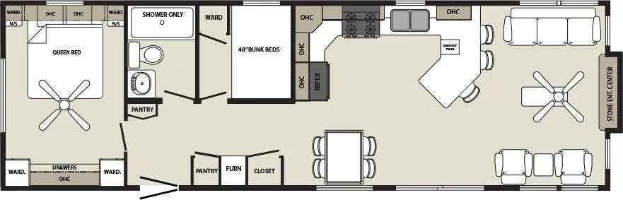 Forest River Quailridge Canada 45AKFL-2B-C floor plan