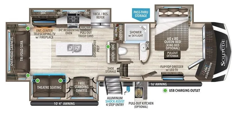 2023 Grand Design Solitude 310GK floor plan