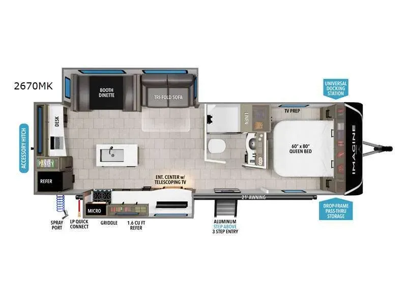 2027 Grand Design Imagine 2670MK floor plan