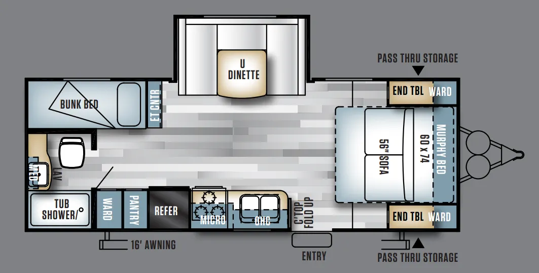 Forest River Salem Cruise Lite 230BHXL floor plan