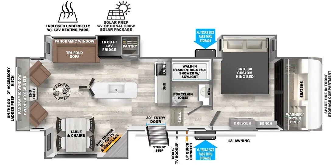 2024 Forest River Salem Hemisphere 286RL - Floor plan