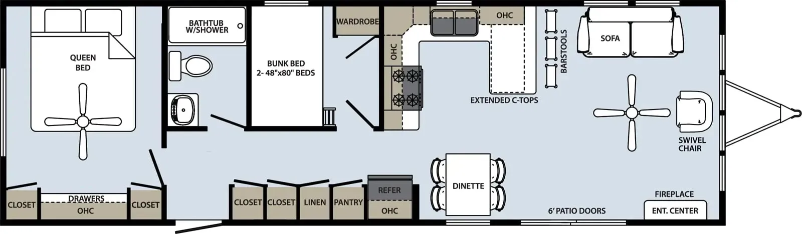 Forest River Quailridge Summit Canada 45-2B-C-S floor plan