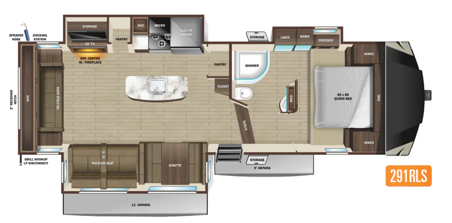 Highland Ridge Open Range Light 291RLS floor plan