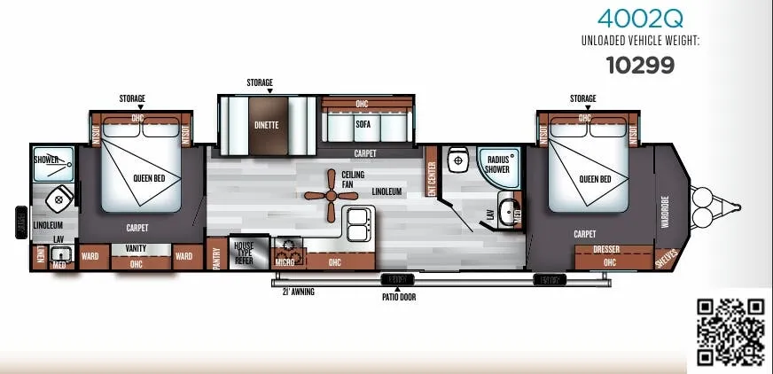 Forest River Salem Villa 4002Q floor plan