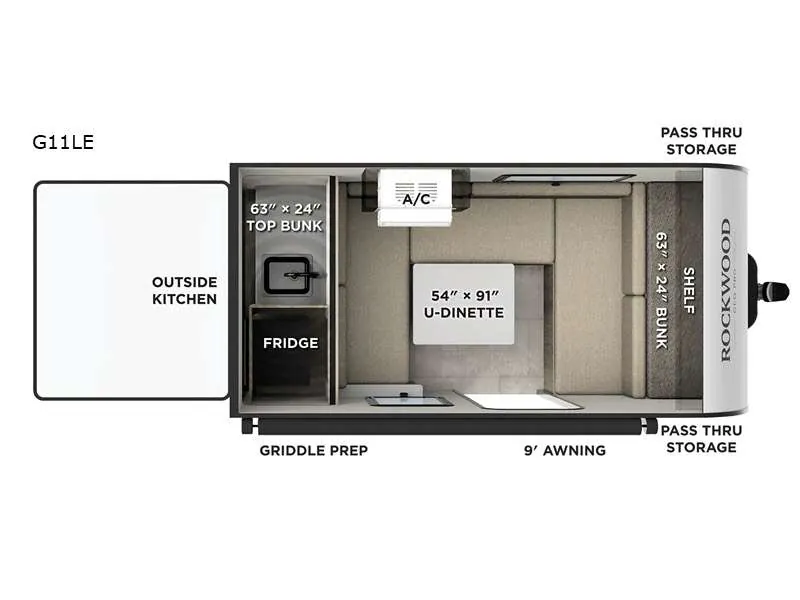 2026 Forest River Rockwood GEO Pro G11LE - Floor plan