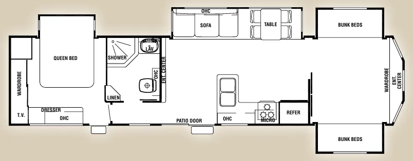 Forest River Cedar Creek Cottage 40CBH floor plan
