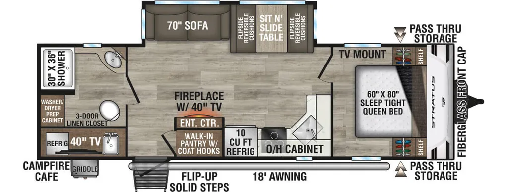 2027 Venture RV STRATUS 261VRB floor plan
