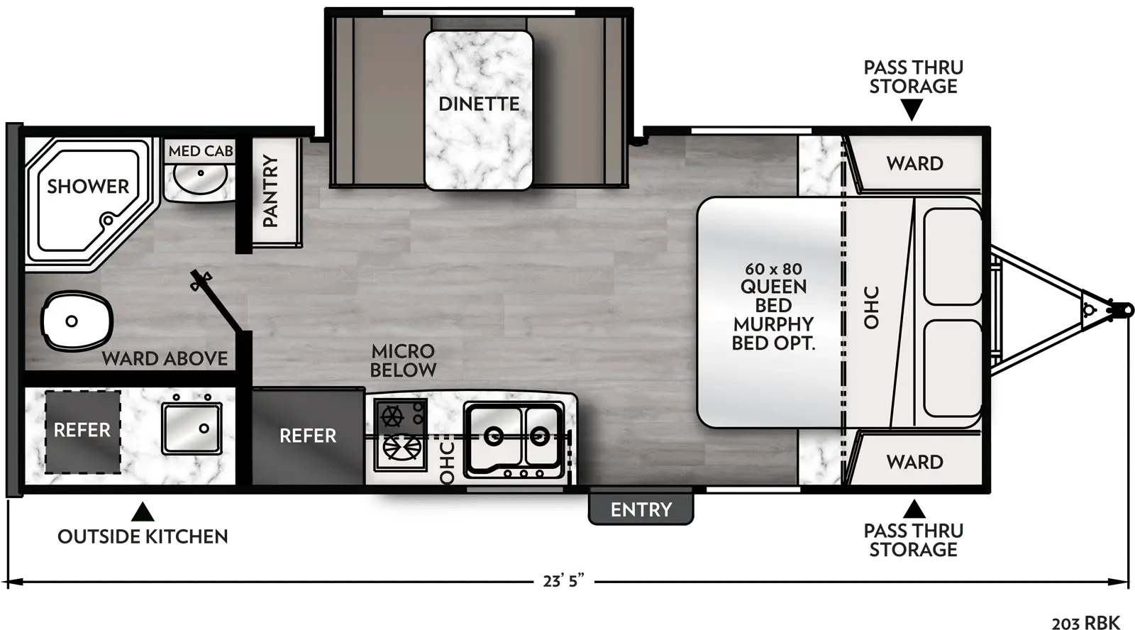 Coachmen Apex 203RBK floor plan