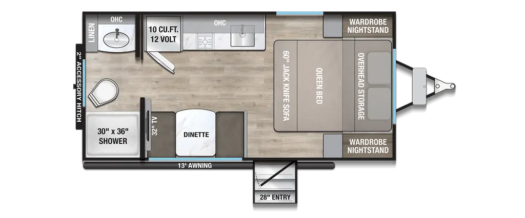 2026 Alliance RV Delta Solo RB152 floor plan