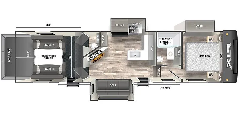 2023 Forest River XLR Nitro 321 - Floor plan