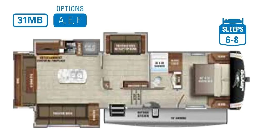 2021 Jayco Eagle HT 31MB — Floor plan
