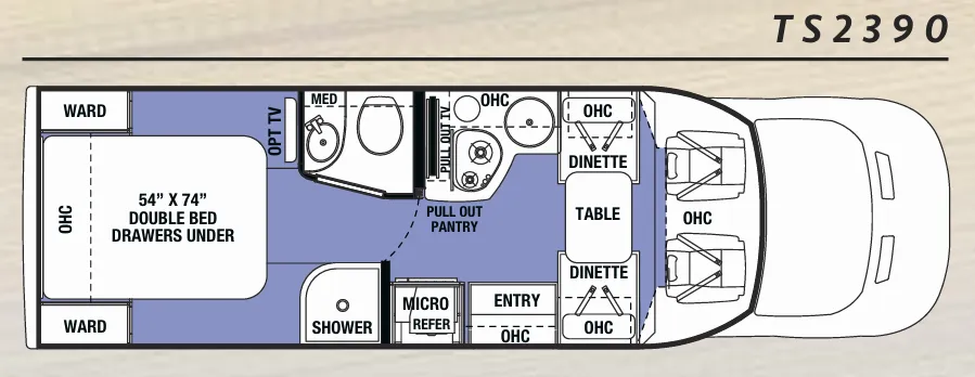 Forest River Sunseeker TS TS2390 floor plan
