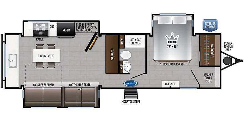 East to West Della Terra 283RK floor plan