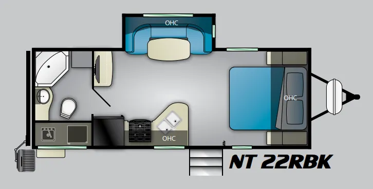 Heartland North Trail 22RBK floor plan