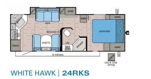 2015 Jayco White Hawk 24RKS - Floor plan